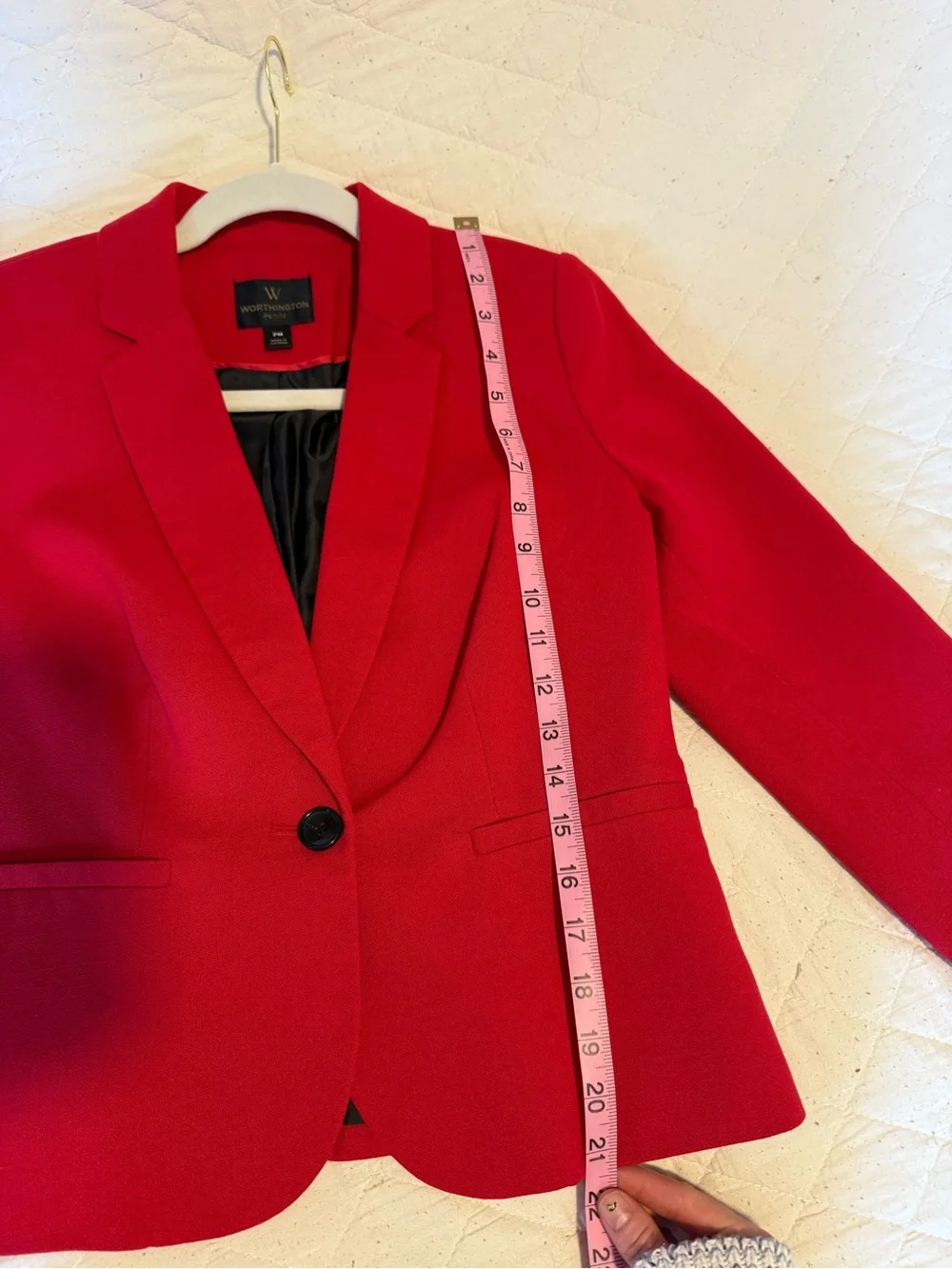 Worthington Petite Red Blazer & Pencil Skirt Suit Set Size 6 / PM